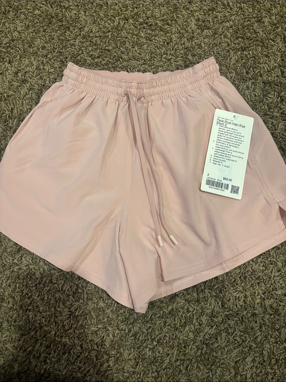 Brand new lululemon high rise short 3”! Ships quickly!